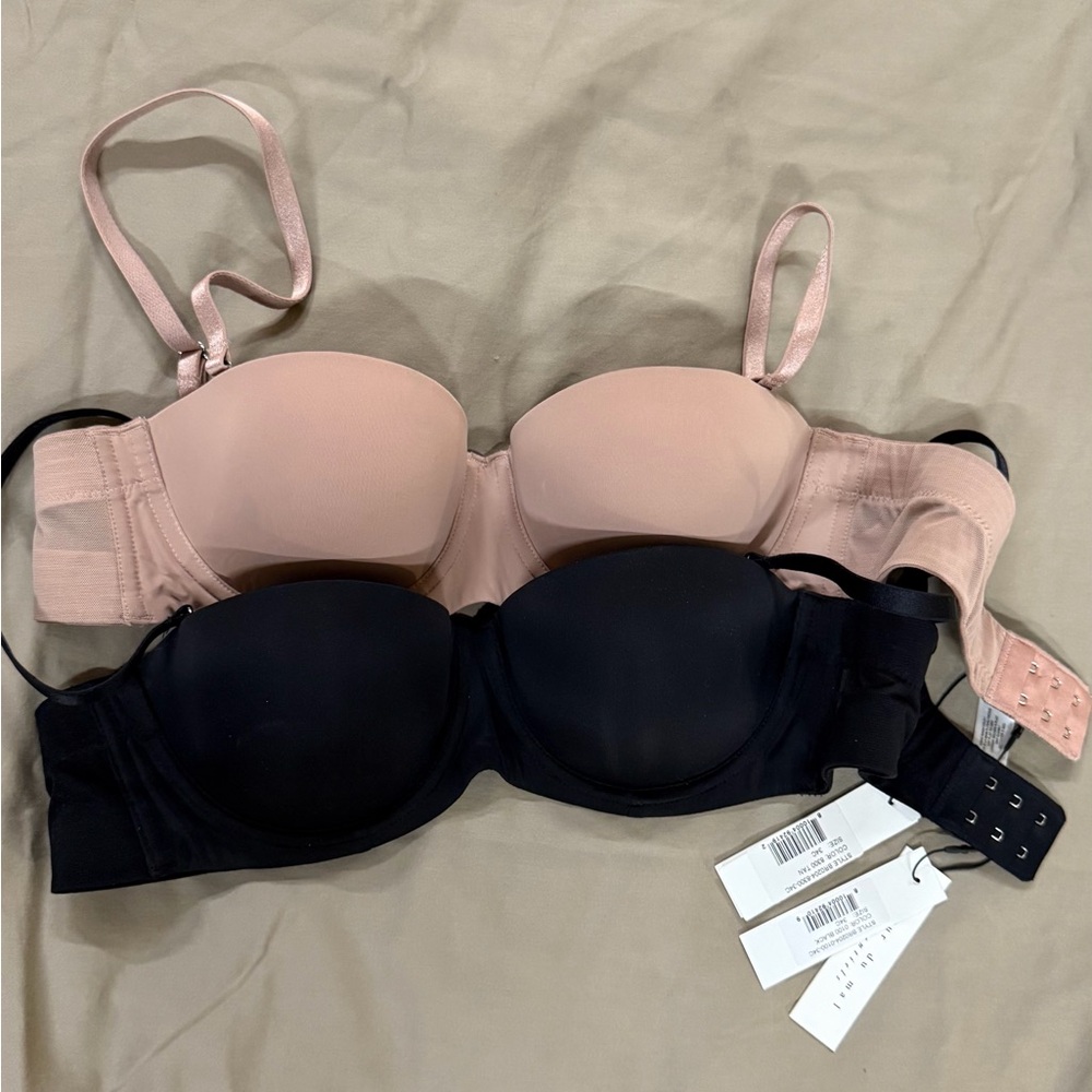 Fleur du Mal Black and Nude Bra Duo